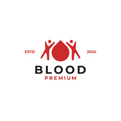 Blood Donation for Foundation or Medical Logo Design Illustration Idea