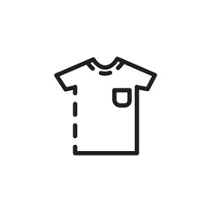 Fabric Pocket Shirt Line Icon