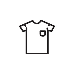 Fabric Pocket Shirt Line Icon