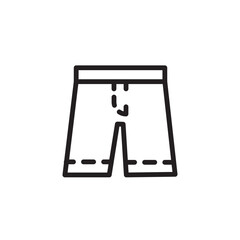 Fabric Short Pant Line Icon