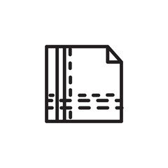Cloth Fabric Napkin Line Icon