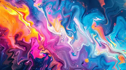 Foto op Plexiglas Vibrant abstract art splash, colorful creativity, inspiring background © Anuwat