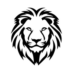 Fototapeta premium Lion face flat icon