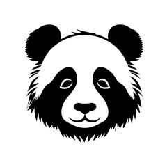 Simple Panda face flat icon