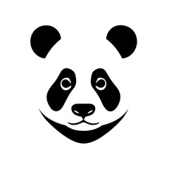 Simple Panda face flat icon