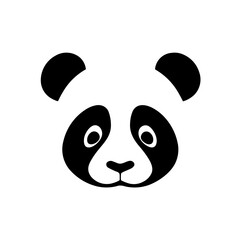 Simple Panda face flat icon