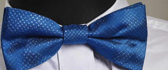 Blue color bow tie clipart set colorful background