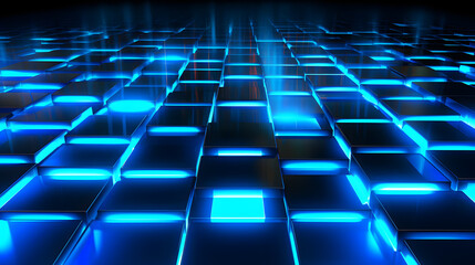 Obraz premium Digital technology blue light lines 3d abstract graphic poster web page PPT background