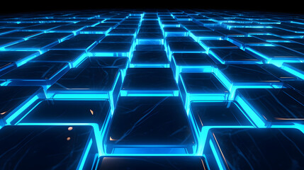 Obraz premium Digital technology blue light lines 3d abstract graphic poster web page PPT background