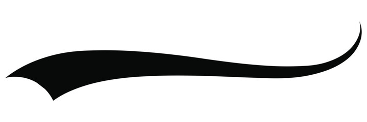 Hand drawn collection of curly swishes, swashes, swoops. Calligraphy swirl. Highlight text elements. Vector file illustration. EPS 10