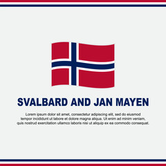 Svalbard And Jan Mayen Flag Background Design Template. Svalbard And Jan Mayen Independence Day Banner Social Media Post. Design