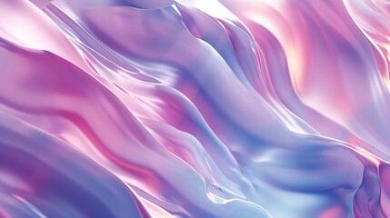 Aqueous Aura: The display's liquid medium cascades in 3D wavy patterns, casting a serene aura of tranquility. - obrazy, fototapety, plakaty