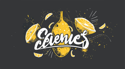 Label or logo template for lemonade. Abstract lemon o - obrazy, fototapety, plakaty