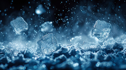 Icy Downpour: Hailstorm in Chilling Tones