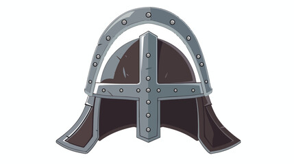 Isolated draw helmet heraldry vector illustration flat