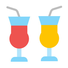 Drinks Vector Flat Icon Design