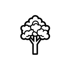 Simple Broccoli black icon