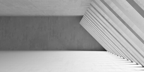 Abstract empty concrete interior. Minimalistic dark room design template - 768483553