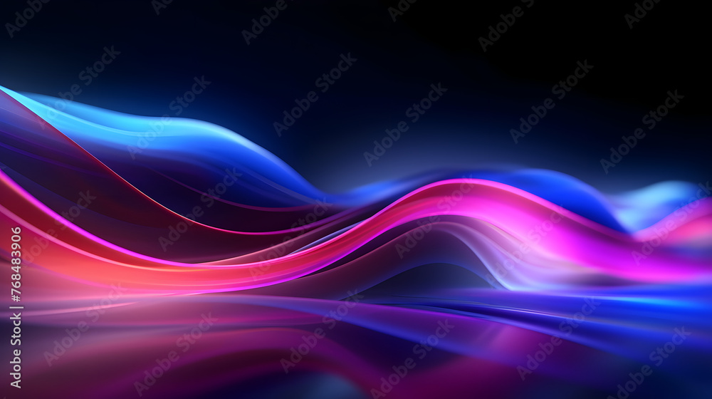 Fototapete digital technology 3d curve light wave abstract graphic poster web page ppt background