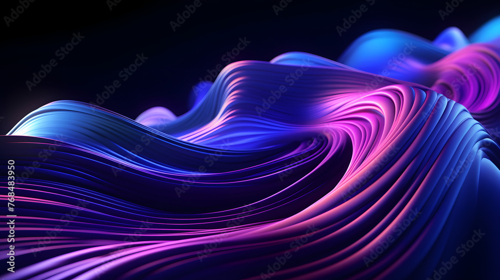 Fototapete digital technology 3d curve light wave abstract graphic poster web page ppt background