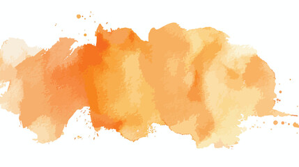 Light orange watercolor hand-drawn isolated wash stain