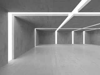 Abstract empty concrete interior. Minimalistic dark room design template - 768484100