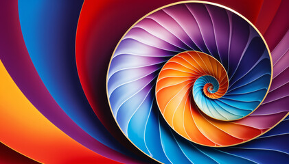 Vibrant Spiral Abstract Art in Vivid Colors