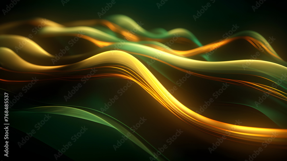 Fototapete digital technology 3d curve light wave abstract graphic poster web page ppt background