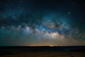 Milky Way over the Negev Desert at night, Israel - obrazy, fototapety, plakaty