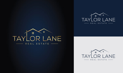 Real estate logo realtor logo property logo design vector template - obrazy, fototapety, plakaty