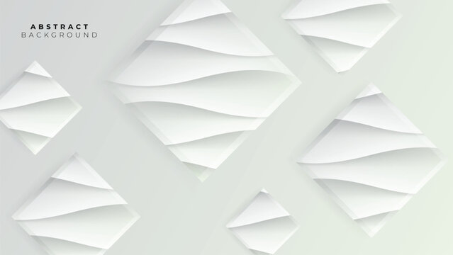 Vector white abstract waves lines background 