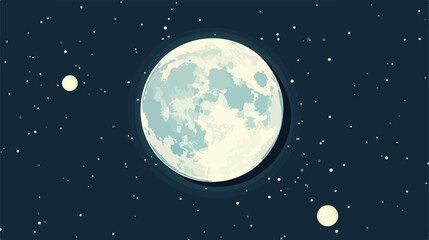moon icon vector design template white on background flat