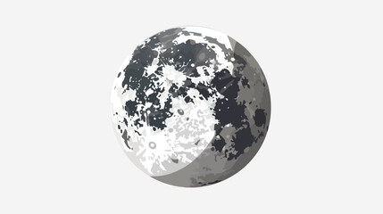 moon icon vector design template white on background flat