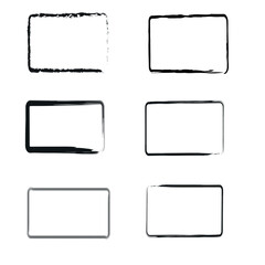 set of frame hand drawn stile. vector illustration