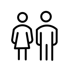 Simple Family Vector Line Icon, Contains Outline Icons such as baby carrier, family house, little brother, sister, grandfather, grandmother, father, mother.
