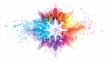multicolored fractal composition. Magic explosion star