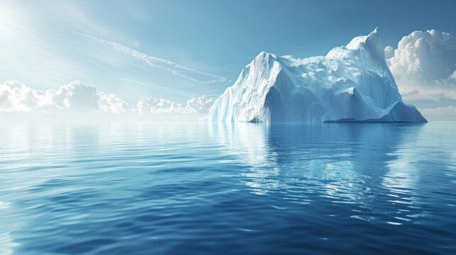 Iceberg tops for a climate change awareness campaign background