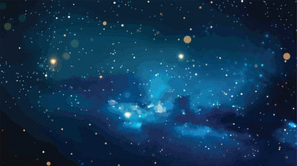 Nebula Space Shuttle Dark night sky with many stars. - obrazy, fototapety, plakaty