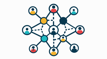 Networking Line Filled Vector Icon Design flat vector