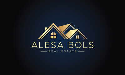 Real estate logo realtor logo property logo design vector template