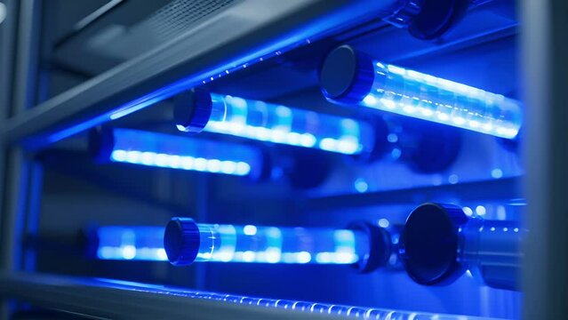 A system of UV lights that effectively and safely disinfect the water to kill harmful bacteria and viruses.