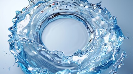 Blue Water Ripples with Drops: A serene scene capturing the beauty of rippling water, adorned with glistening drops, evoking a sense of tranquility and purity