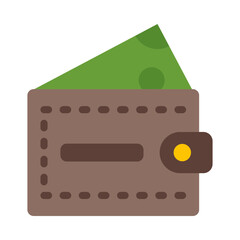 Wallet Vector Flat Icon Design Vector Flat Icon Design