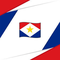 Saba Flag Abstract Background Design Template. Saba Independence Day Banner Social Media Post. Saba