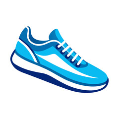Blue Shoe Icon vector illustration on white background  generated by Ai 