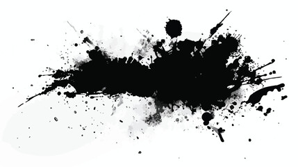 Abstract black ink blot background. Vector illustration