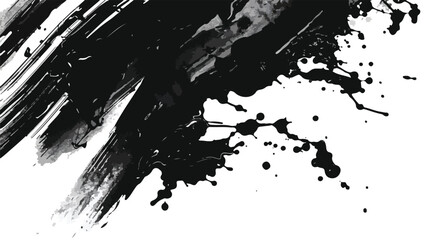 Abstract black ink blot background. Vector illustration