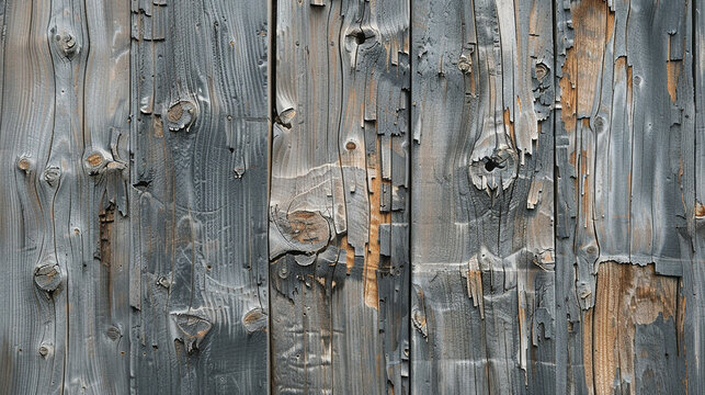  Intricate patterns etched into the weathered wood of the farmhouse walls, resembling abstract art born from years of exposure to the elements. 
