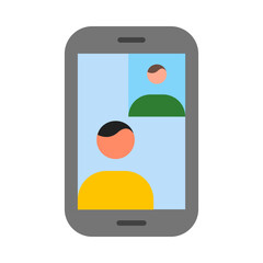 Video Calling Vector Flat Icon Design Vector Flat Icon Design