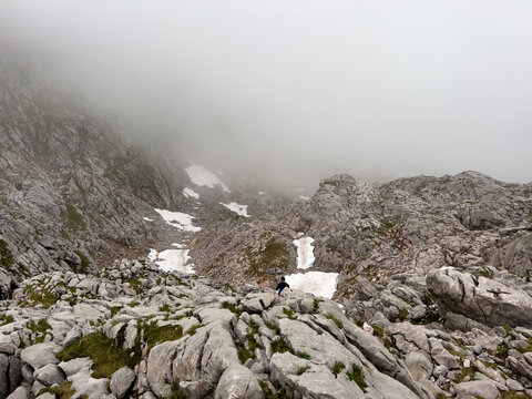 A hike though the Berchtesgaden landscape around the Steinerne Meer between the German and the Austrian border